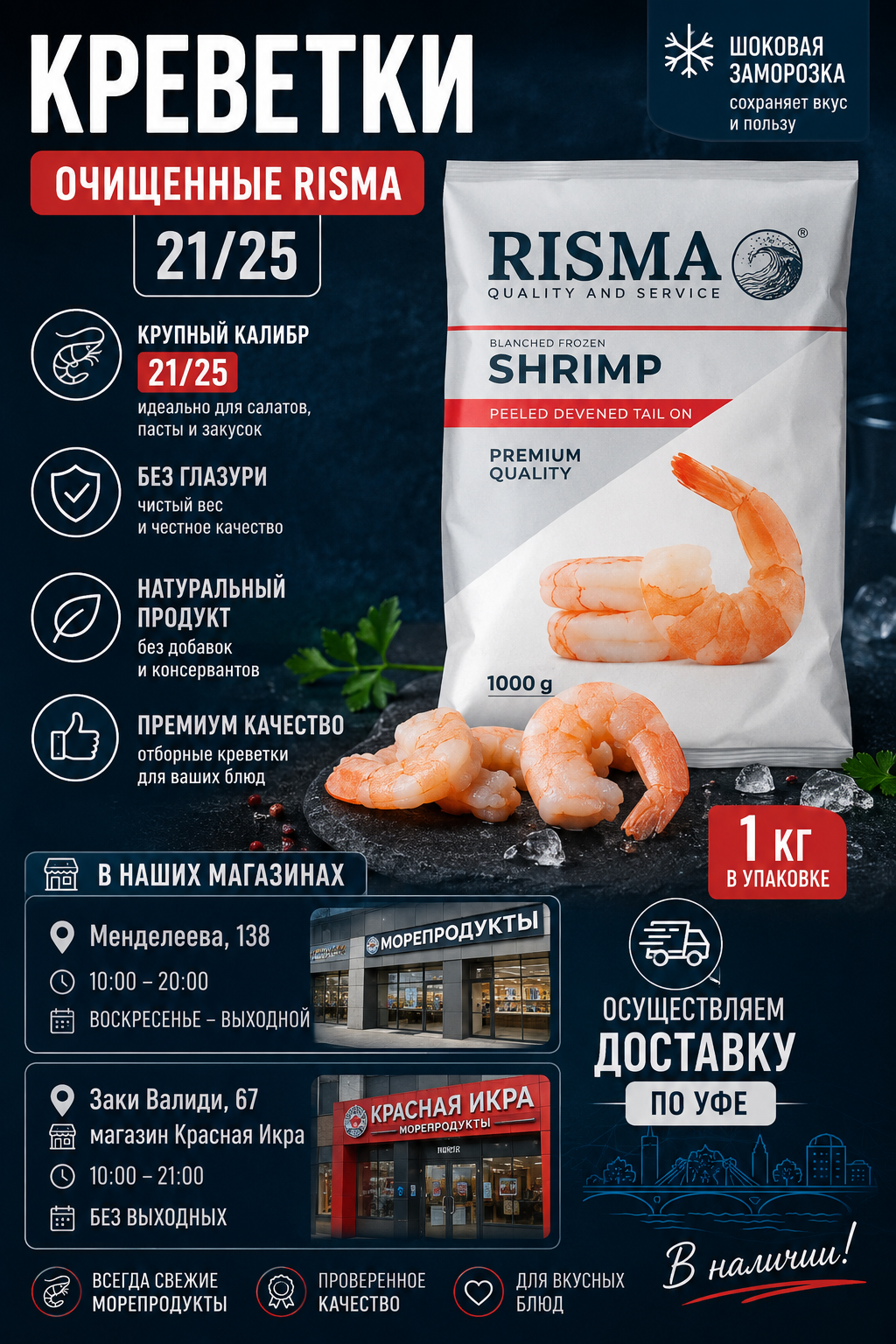 2024/12/1000159721.png Креветки с/м очищ. с хв 21/25 RISMA — изображение 1