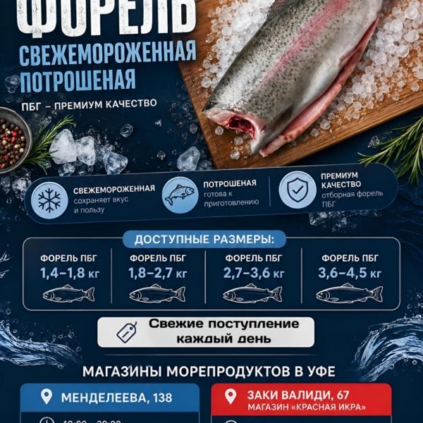 Форель ПБГ 3.6 - 4.5 кг