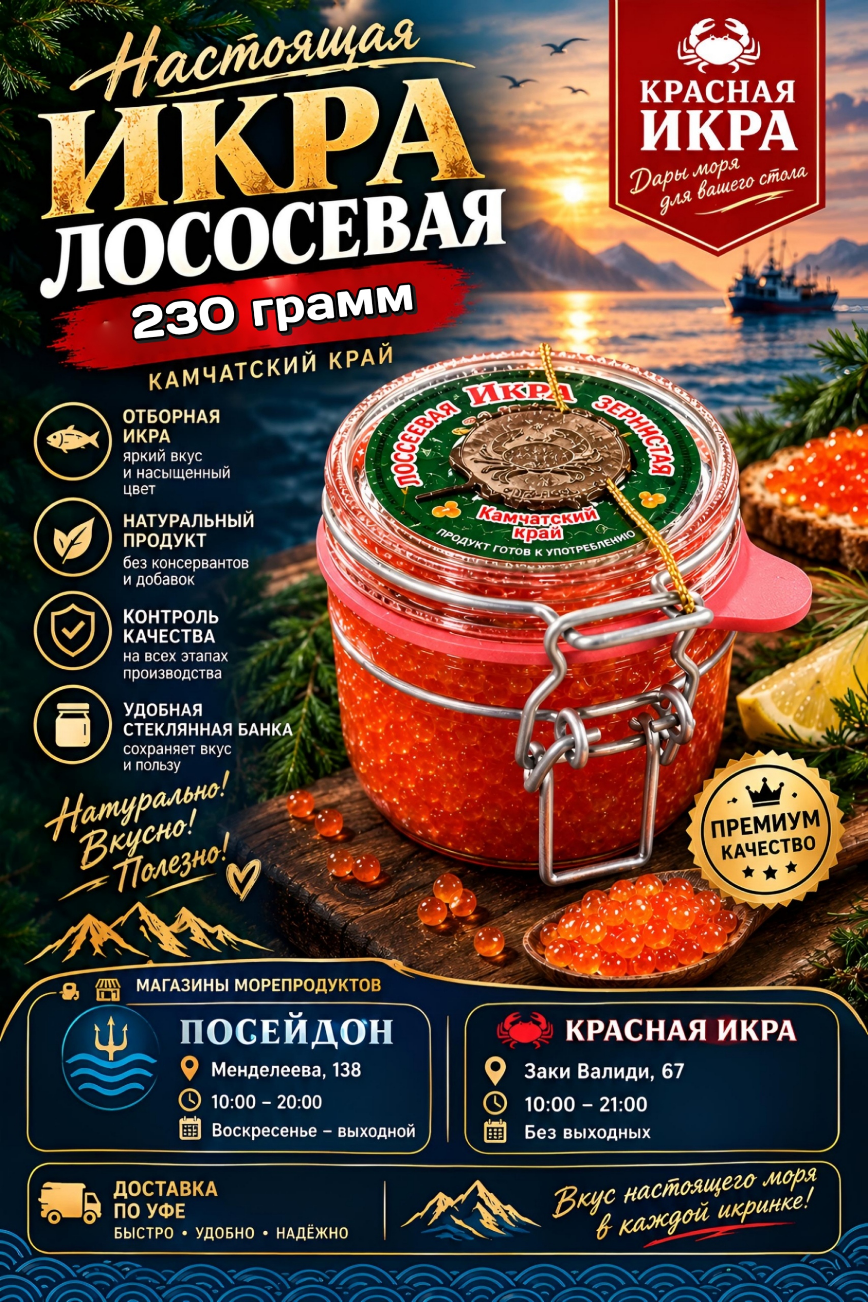 2026/01/1000167611-scaled.png Икра лососевая Горбуша Кихчик - 230 гр. — изображение 1