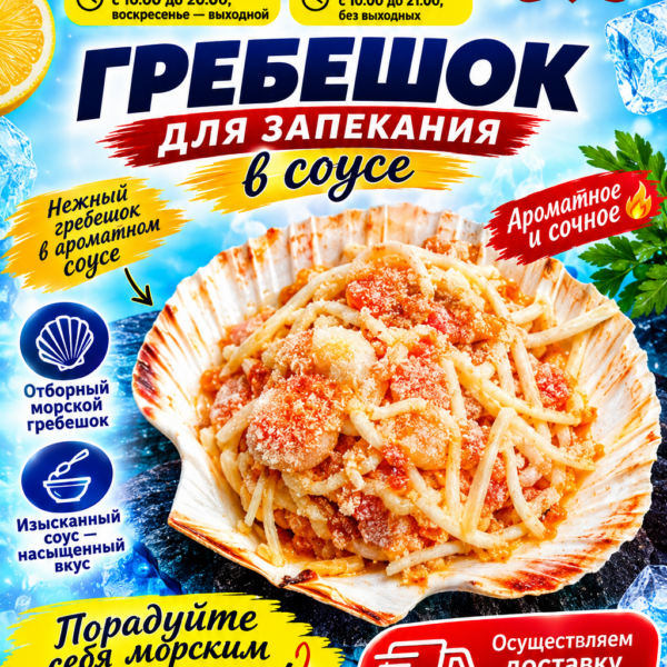 Гребешок для запекания в соусе